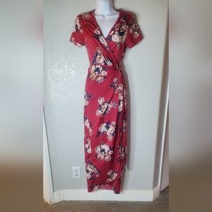 Live 4 Truth Red Floral Maxi Dress